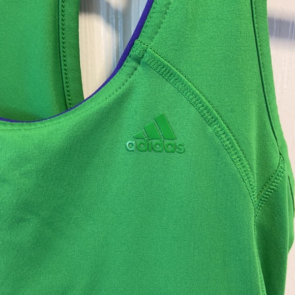Adidas Climalite green tank top with built in bra Small - Picture 7 of 9